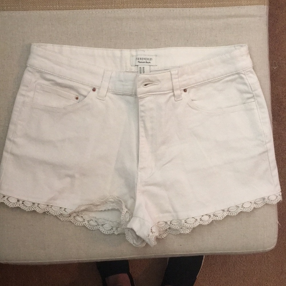 cream shorts
